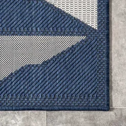 Kirklands Home Mitchell Blue Geo Diamonds Outdoor Rug, 8x10 Hot