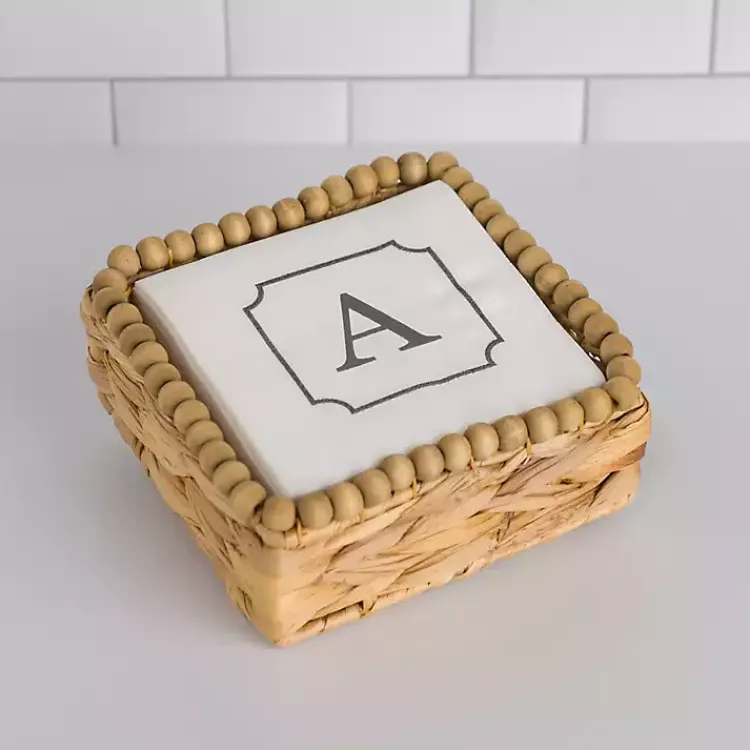 Kirklands Home Monogram A Beaded Napkin Holder Set Discount