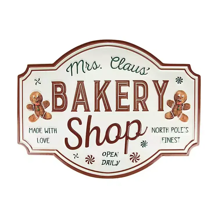 Christmas Art & Wall Decor>Kirklands Home Mrs. Claus Bakery Shop Wall Plaque