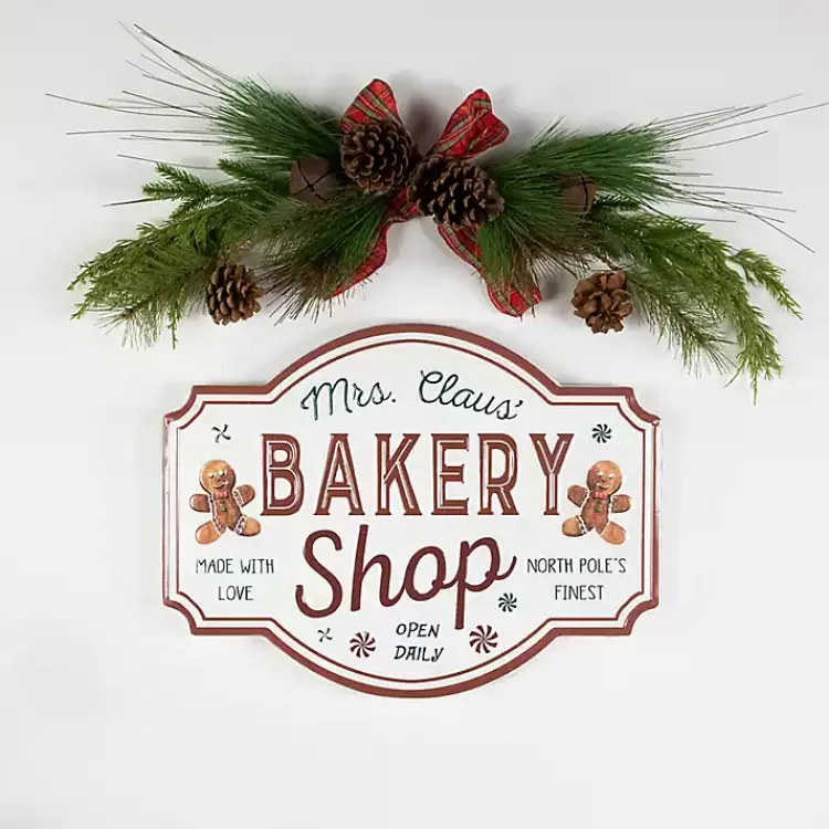 Christmas Art & Wall Decor>Kirklands Home Mrs. Claus Bakery Shop Wall Plaque