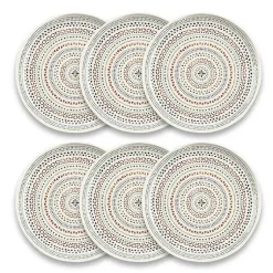 Kirklands Home color Melamine Malena Dinner Plates, Set of 6 Multi Online