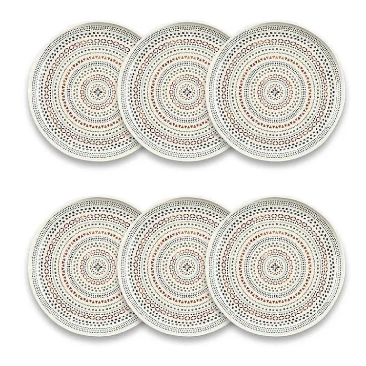 Kirklands Home color Melamine Malena Salad Plates, Set of 6 Multi New