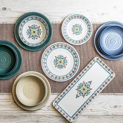 Kirklands Home color Rio Melamine Low Bowls, Set of 6 Multi Hot