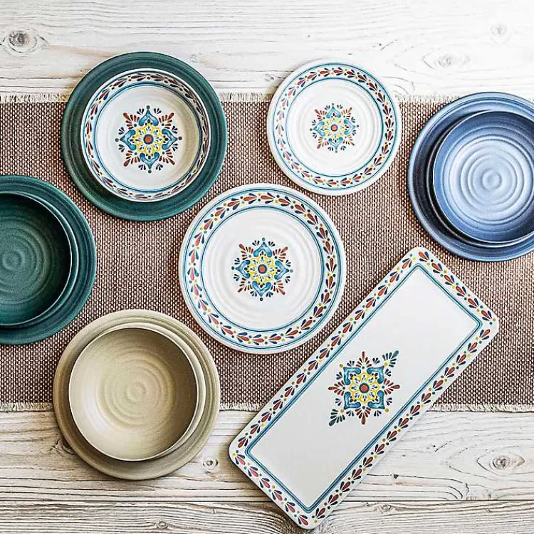 Kirklands Home color Rio Melamine Low Bowls, Set of 6 Multi Hot