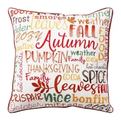 Fall>Kirklands Home colored Sentiment Harvest Throw Pillow Multi