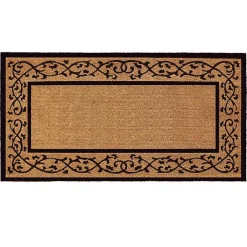 Kirklands Home Natural and Black Abby Doormat, 48x30 in. Hot