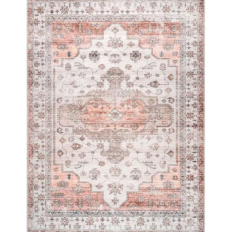 Kirklands Home Natural Faded Vintage Washable Runner Outlet