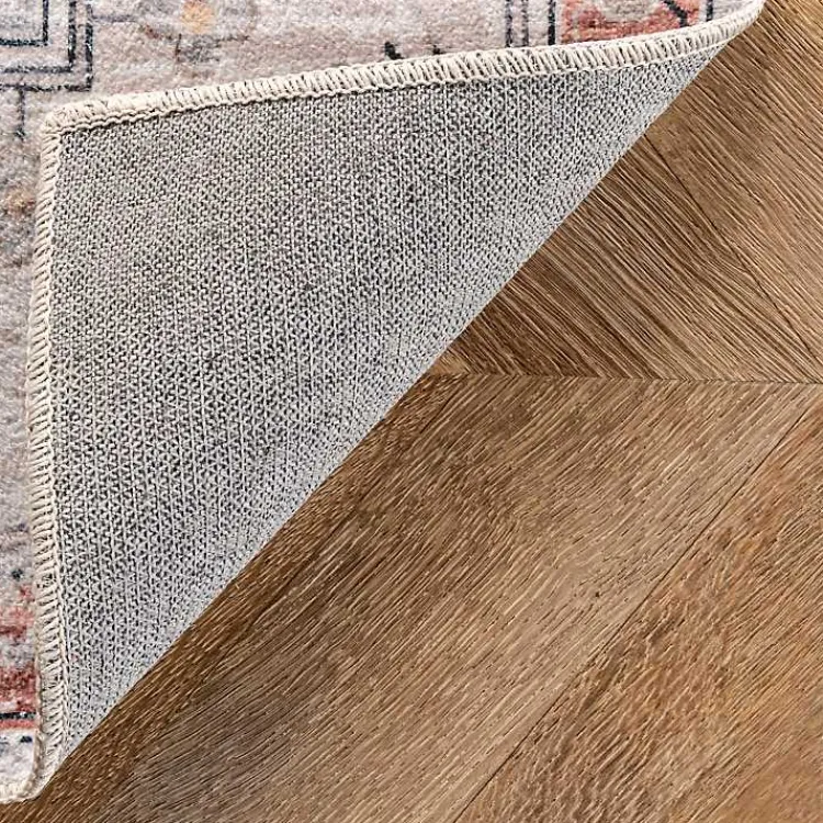 Kirklands Home Natural Faded Vintage Washable Runner Outlet