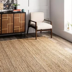 Kirklands Home Natural Hand Woven Rigo Jute Area Rug, 10x13 Tan Best