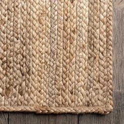 Kirklands Home Natural Hand Woven Rigo Jute Area Rug, 10x13 Tan Best