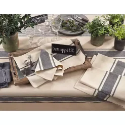 Kirklands Home Natural Ivory Banded Cotton Placemats, Set of 4 Sale