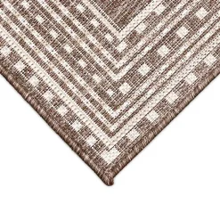 Kirklands Home Natural Linear Macy Indoor/Outdoor Area Rug, 7x9 Brown Hot