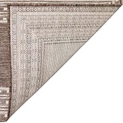 Kirklands Home Natural Linear Macy Indoor/Outdoor Area Rug, 7x9 Brown Hot