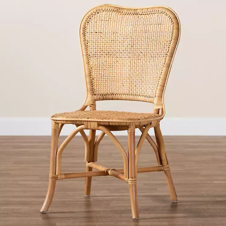 Kirklands Home Natural Rat Woven Irene Dining Chair Tan Discount