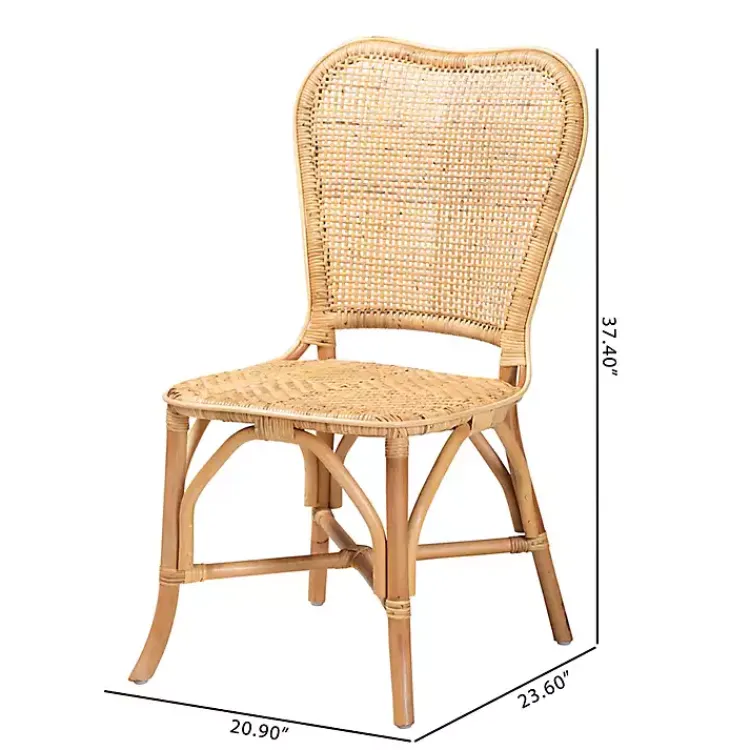 Kirklands Home Natural Rat Woven Irene Dining Chair Tan Discount