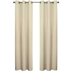 Kirklands Home Natural Room Darkening Curtain Panel Set, 54 in. Tan New
