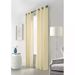 Kirklands Home Natural Room Darkening Curtain Panel Set, 72 in. Tan Hot