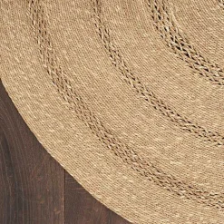 Kirklands Home Natural Seagrass Indoor/Outdoor Area Rug, 3x3 Tan New