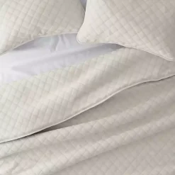 Kirklands Home Natural Stitched Diamond 2-pc. Twin Quilt Set Ivory Sale