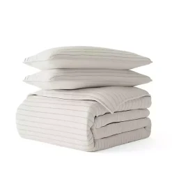 Kirklands Home Natural Stitched Stripes 3-pc. Queen Quilt Set Best
