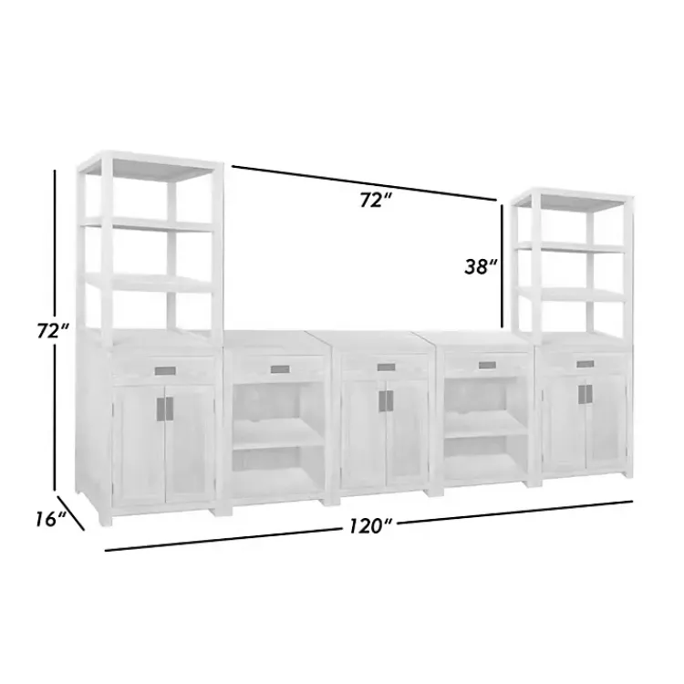 Kirklands Home Natural Wood Bookcase Modular Cabinet Tan Hot