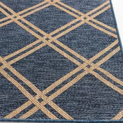 Kirklands Home Navy Adelaide Trellis Outdoor Area Rug, 6x9 Blue Online
