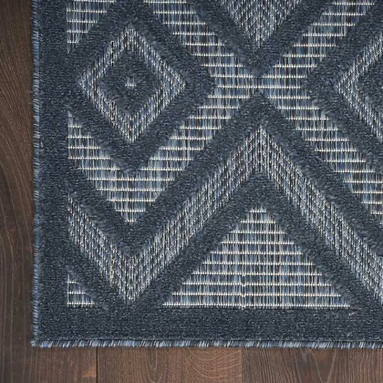 Kirklands Home Navy Diamond Indoor/Outdoor Area Rug, 6x9 Blue Discount