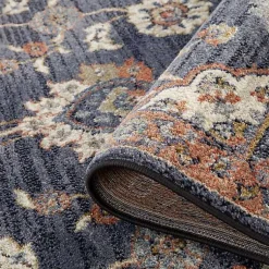 Kirklands Home Navy Floral Area Rug, 5x8 Blue Sale