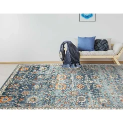 Kirklands Home Navy Bohemian Area Rug, 7x9 Blue Online