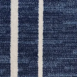 Kirklands Home Navy Bordered Indoor/Outdoor Accent Rug, 2x4 Blue Hot