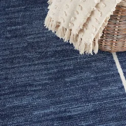 Kirklands Home Navy Bordered Indoor/Outdoor Area Rug, 5x7 Best