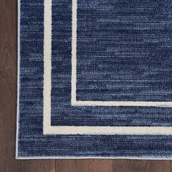 Kirklands Home Navy Bordered Indoor/Outdoor Area Rug, 8x10 Blue Best