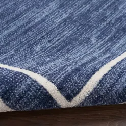 Kirklands Home Navy Bordered Indoor/Outdoor Area Rug, 8x10 Blue Best
