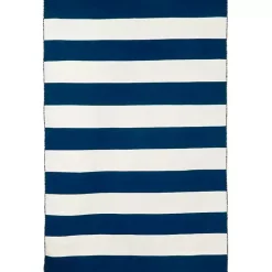Kirklands Home Navy Cabana Stripe Indoor/Outdoor Area Rug, 3x5 Online