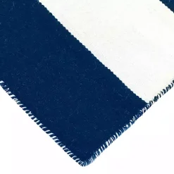 Kirklands Home Navy Cabana Stripe Indoor/Outdoor Runner, 2x8 Sale