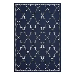 Kirklands Home Navy Caden Outdoor Area Rug, 5x7 Hot