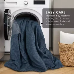 Kirklands Home Navy Chambray 3-pc. Full/Queen Comforter Set Blue Sale
