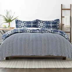 Kirklands Home Navy Daisy Medallion King 3-pc. Comforter Set Blue Clearance