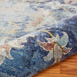 Kirklands Home Navy Faded Floral Area Rug, 2x9 Best