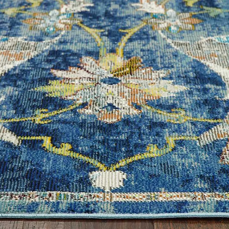 Kirklands Home Navy Faded Floral Area Rug, 4x6 Outlet