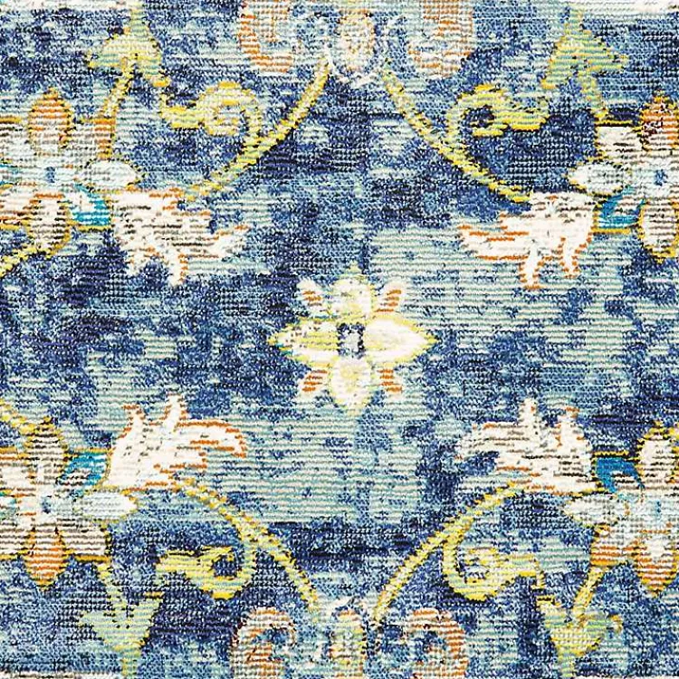 Kirklands Home Navy Faded Floral Area Rug, 4x6 Outlet