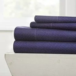 Kirklands Home Navy Hearts 4-pc. California King Sheet Set Blue Discount