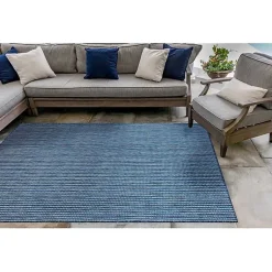 Kirklands Home Navy Intertwine Indoor/Outdoor Area Rug, 4x7 Blue Sale