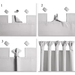 Kirklands Home Navy Knotted Curtain Panel Set, 84 in. Blue Best