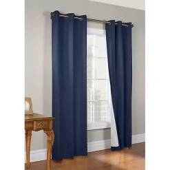Kirklands Home Navy Room Darkening Curtain Panel Set, 54 in. Blue Clearance