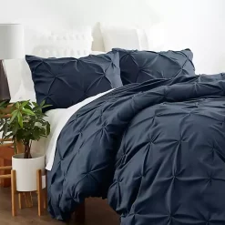 Kirklands Home Navy Soft Pinched 3-Pc. Queen Duvet Cover Set Blue Online