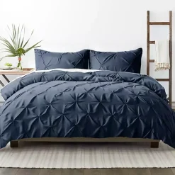 Kirklands Home Navy Soft Pinched 3-Pc. Queen Duvet Cover Set Blue Online