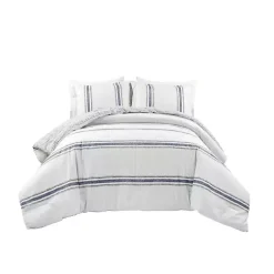 Kirklands Home Navy Stripe 3-pc. Full/Queen Comforter Set Discount