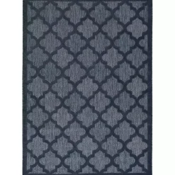 Kirklands Home Navy Trellis Indoor/Outdoor Area Rug, 5x7 Blue Discount