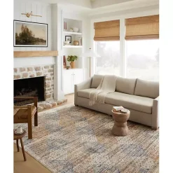 Kirklands Home Neutral Diamond Patchwork Area Rug, 7x10